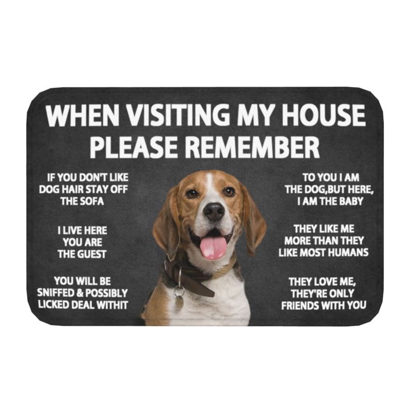 Please Remember Shih Tzu Dogs House Rules Doormat Mat Anti-S