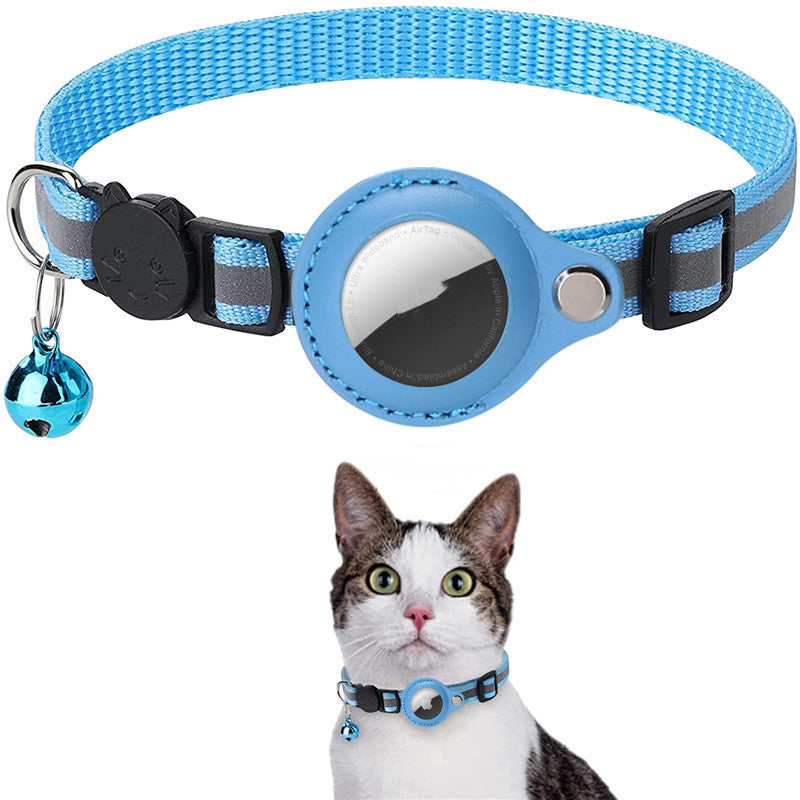 Reflective Dog Collar with AirTag Holder - Waterproof & Durable