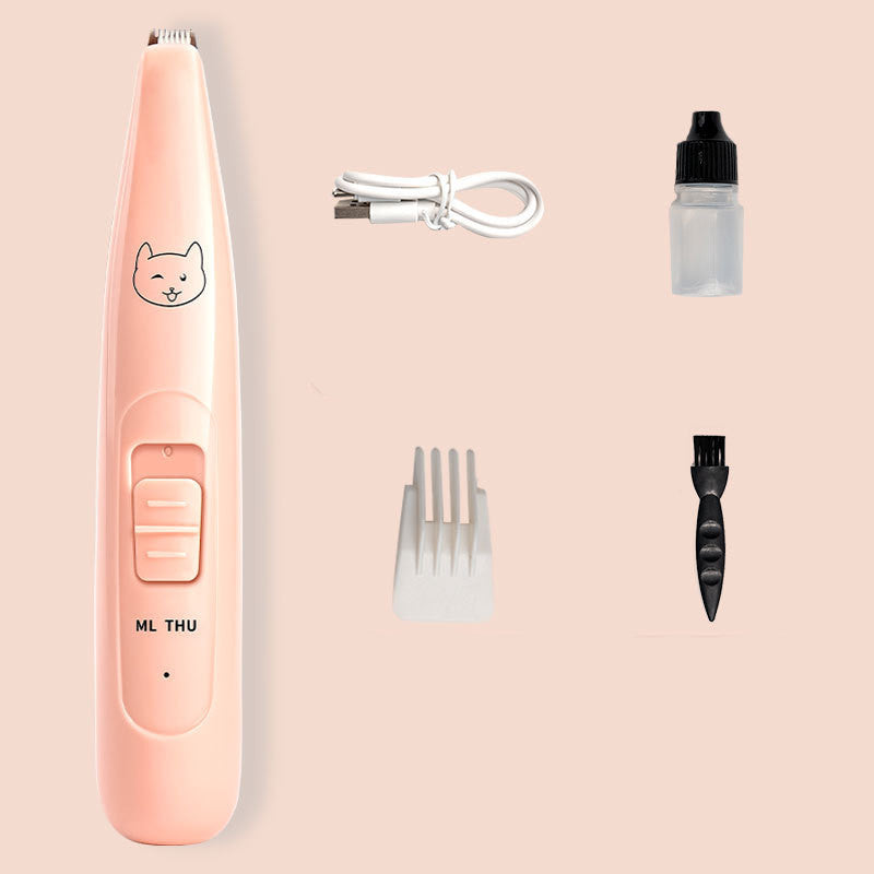 Dogs Trimming The Soles Of Their Feet And Shaving Hair Clippers