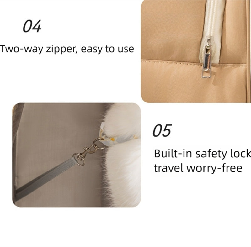 Breathable Pet Carrier Backpack, Warm & Comfortable Cat Dog Travel Backpack With Mesh Window