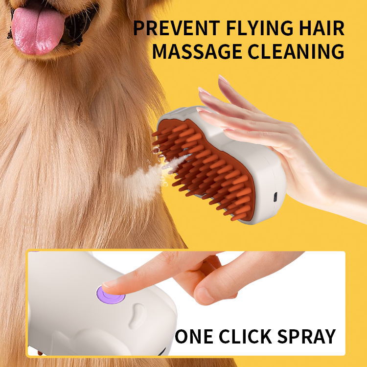 Pet Cleaning Supplies Pet Spray Comb Dogs And Cats Pet Electric Spray One-click Spray Anti-flying Hair Press