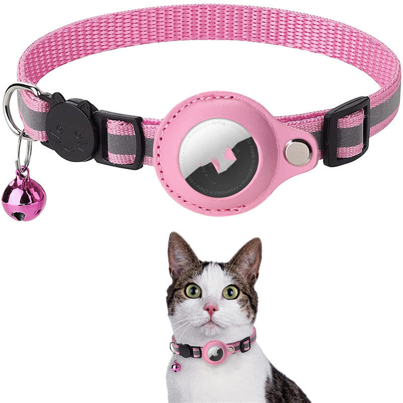 Reflective Dog Collar with AirTag Holder - Waterproof & Durable