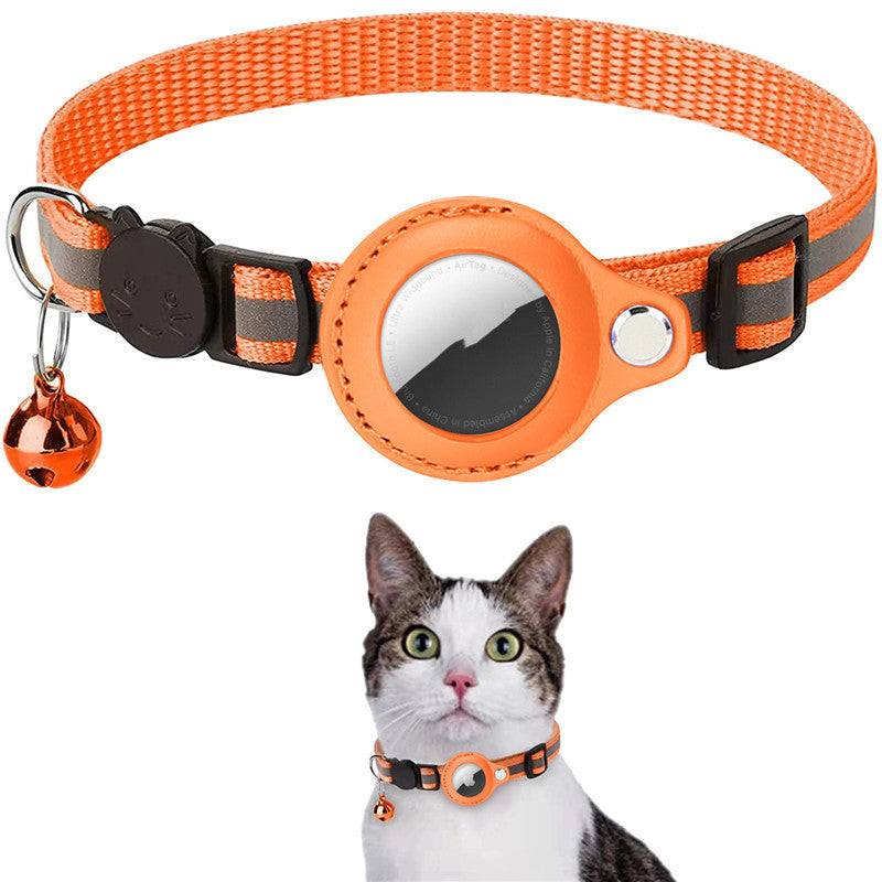 Reflective Dog Collar with AirTag Holder - Waterproof & Durable