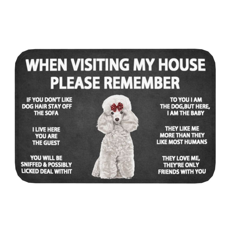 Please Remember Shih Tzu Dogs House Rules Doormat Mat Anti-S