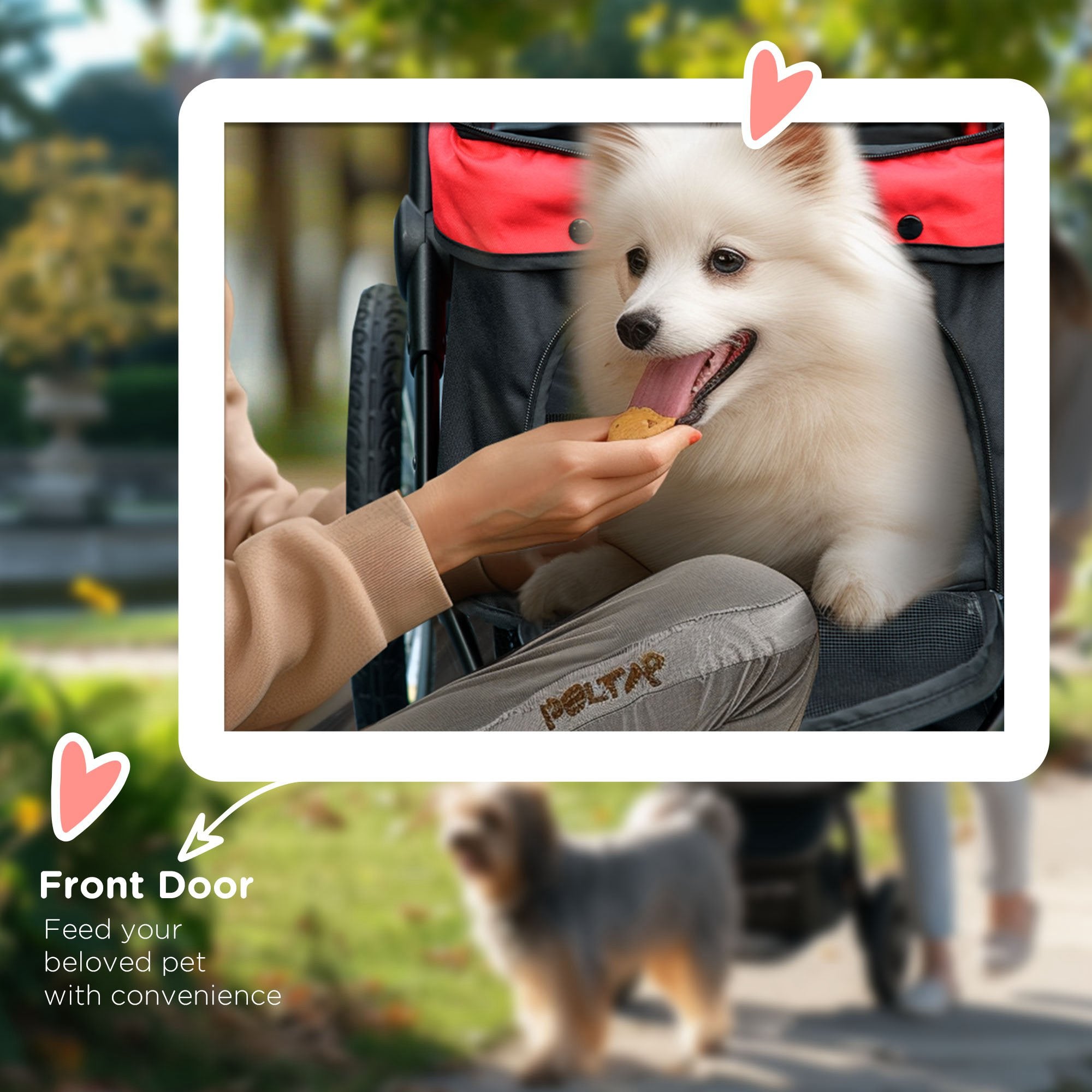 Pet Stroller for Small Dogs and Medium Dogs with Adjustable Canopy