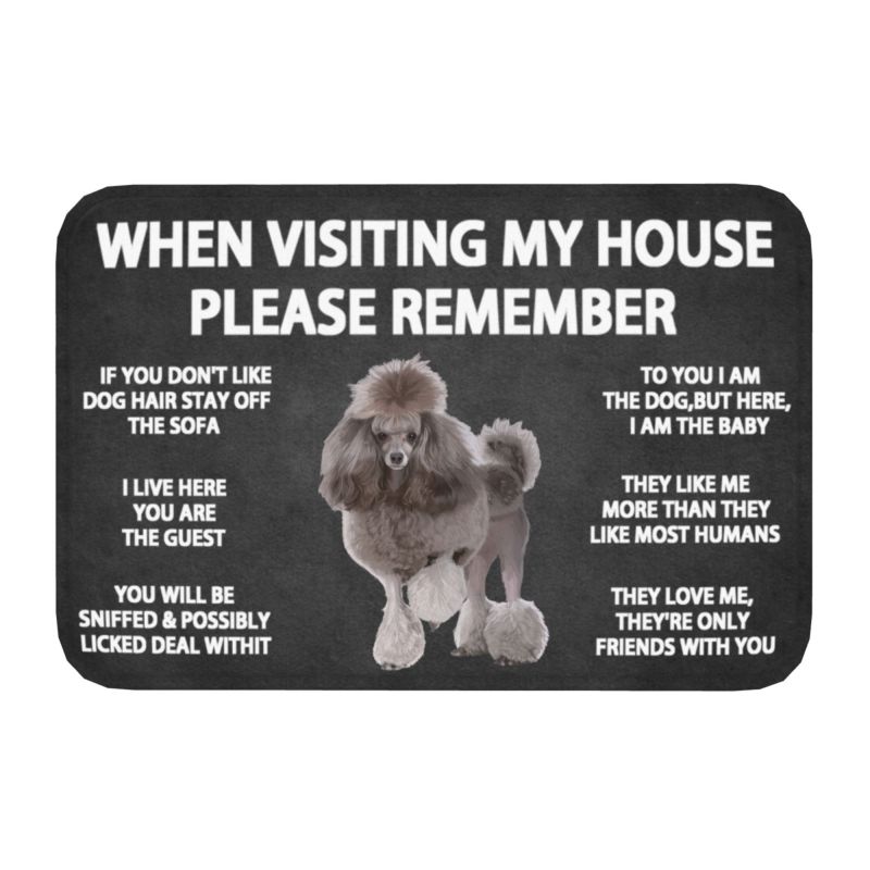 Please Remember Shih Tzu Dogs House Rules Doormat Mat Anti-S