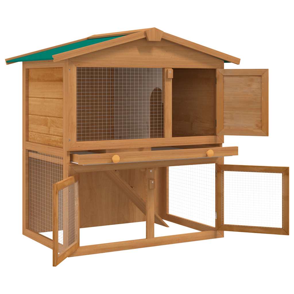 Rabbit hutch, small animal house, rabbit hutch with 3 doors,   rabbit hutch 3