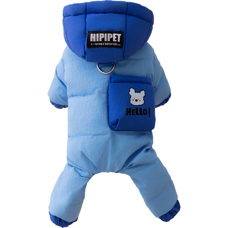 New Winter Down Jackets For Dogs, Bichon Schnauzer Small And Medium-sized Dogs, And Four-legged Pet Clothes For Cats To Keep Warm In Winter