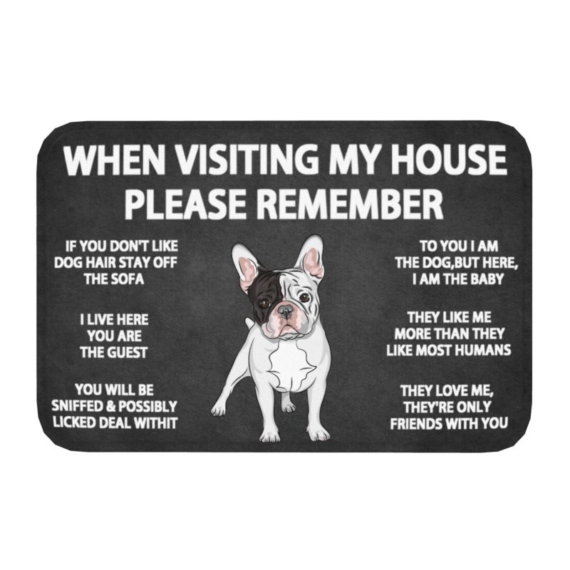 Please Remember Shih Tzu Dogs House Rules Doormat Mat Anti-S