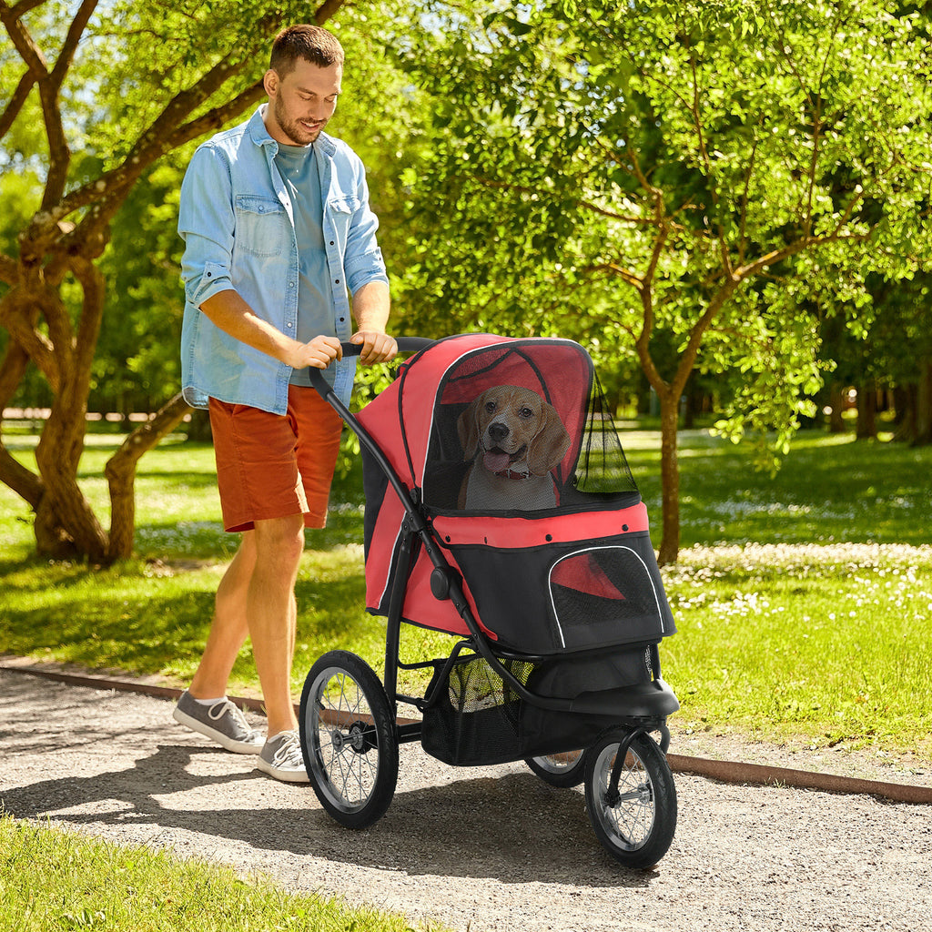 Pet Stroller for Small Dogs and Medium Dogs with Adjustable Canopy