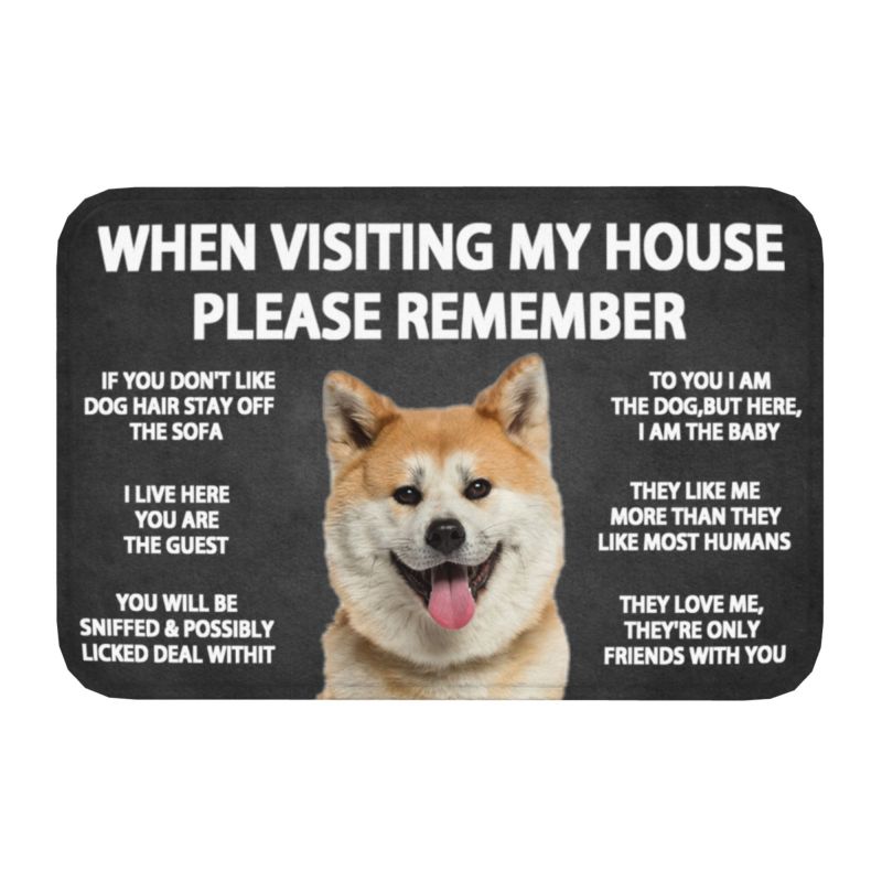 Please Remember Shih Tzu Dogs House Rules Doormat Mat Anti-S
