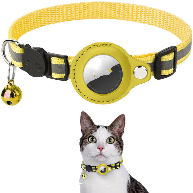 Reflective Dog Collar with AirTag Holder - Waterproof & Durable