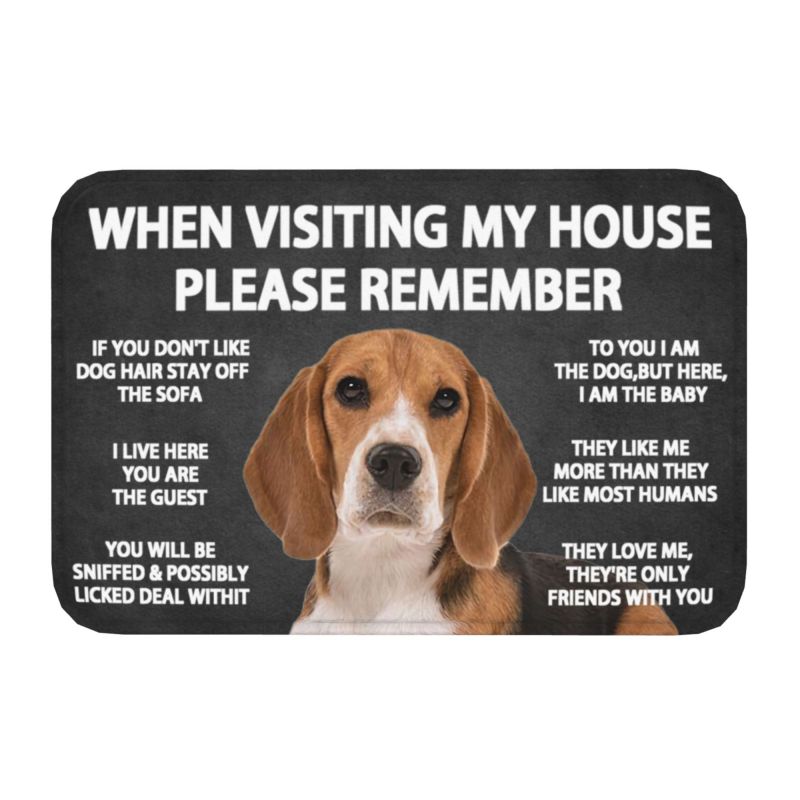 Please Remember Shih Tzu Dogs House Rules Doormat Mat Anti-S