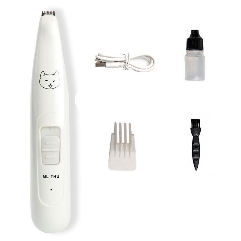 Dogs Trimming The Soles Of Their Feet And Shaving Hair Clippers