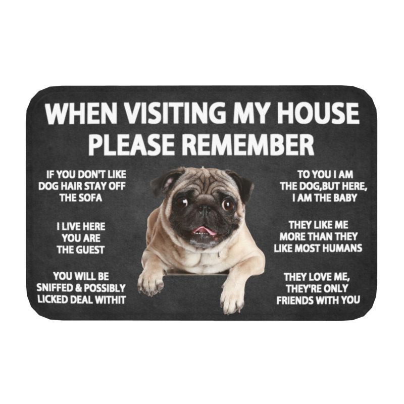 Please Remember Shih Tzu Dogs House Rules Doormat Mat Anti-S