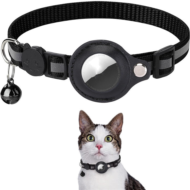 Reflective Dog Collar with AirTag Holder - Waterproof & Durable