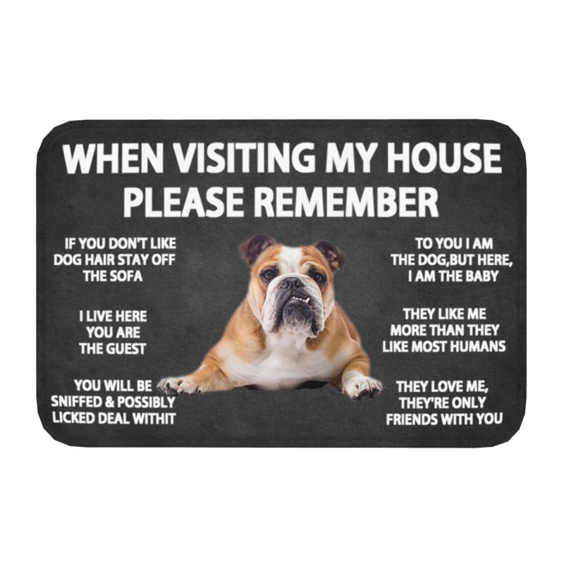 Please Remember Shih Tzu Dogs House Rules Doormat Mat Anti-S