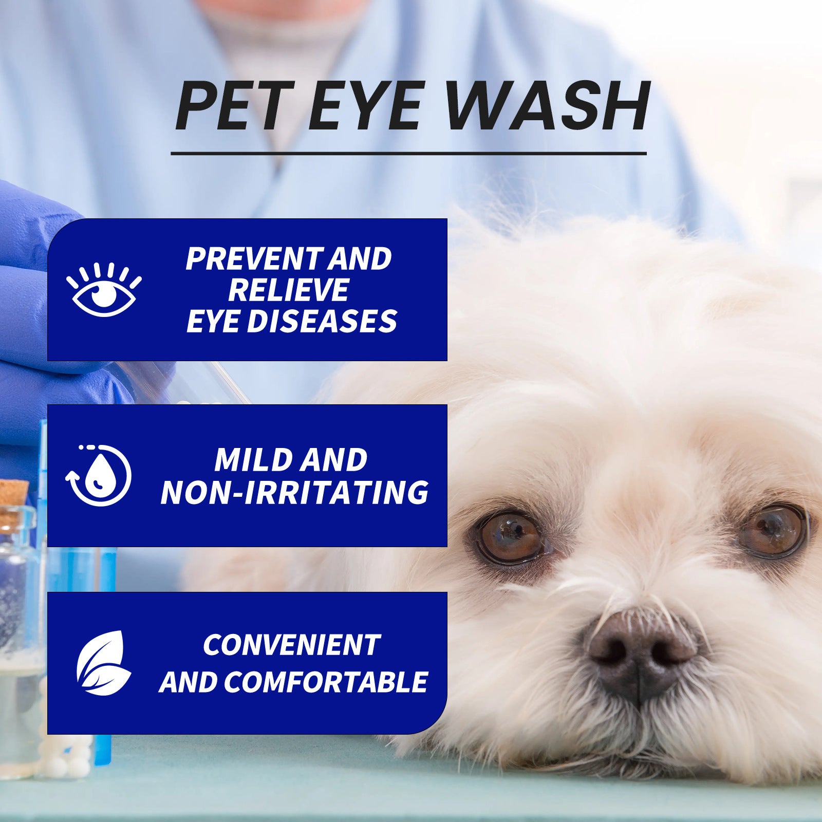 Pet Eye Drops Dogs And Cats Eye Care Remove Dry Red Eye Mite Odor