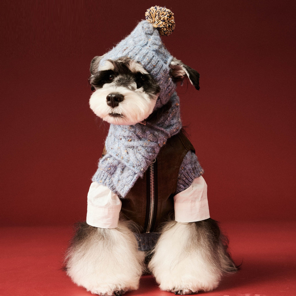 Pet Dog Supplies Accessories Wool Hat Scarf