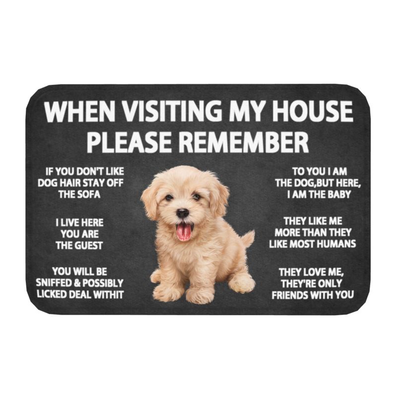 Please Remember Shih Tzu Dogs House Rules Doormat Mat Anti-S