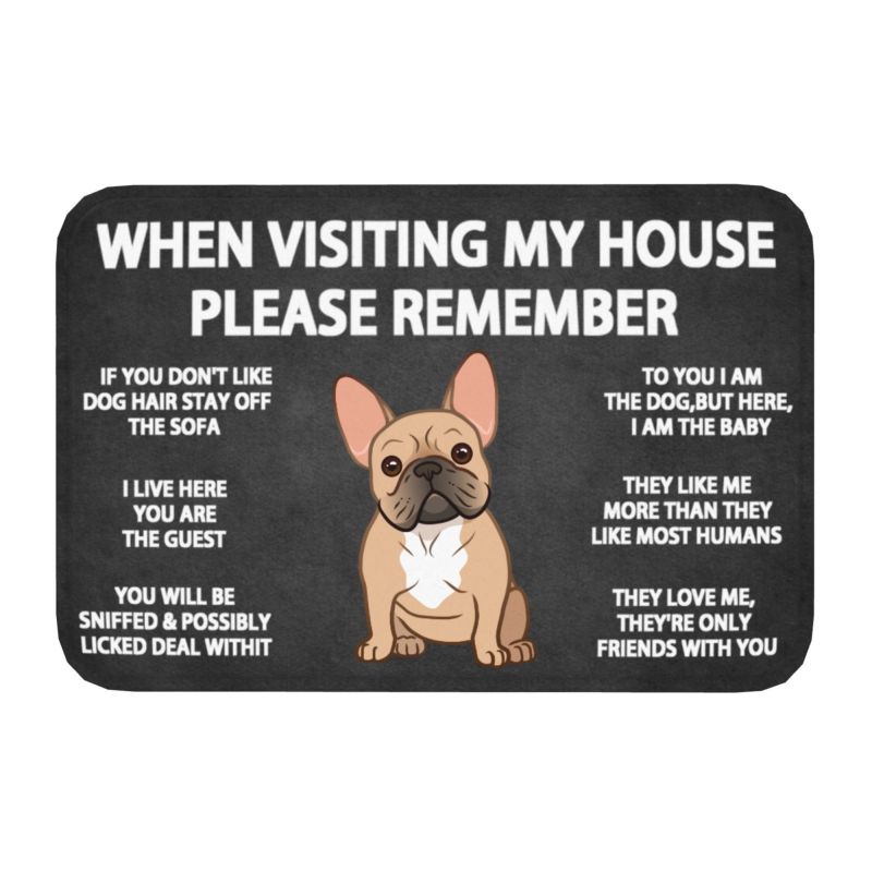 Please Remember Shih Tzu Dogs House Rules Doormat Mat Anti-S