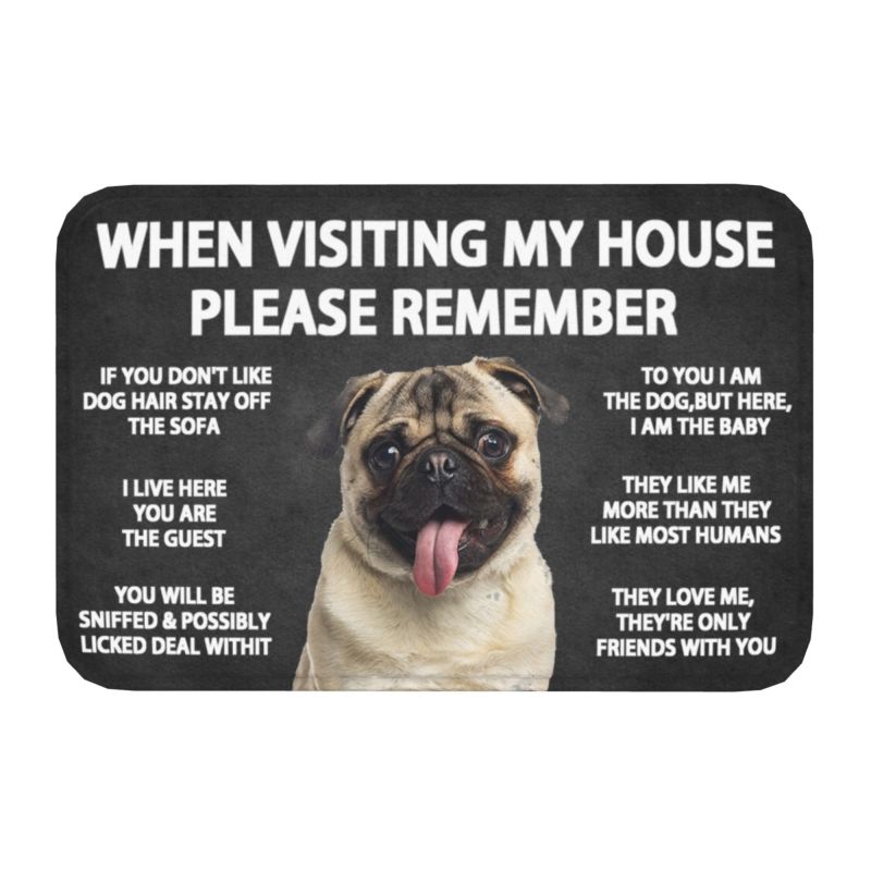 Please Remember Shih Tzu Dogs House Rules Doormat Mat Anti-S
