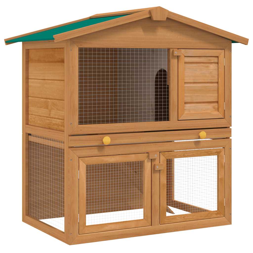 Rabbit hutch, small animal house, rabbit hutch with 3 doors,   rabbit hutch 3