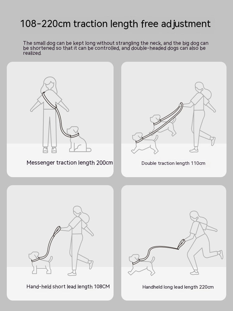 Pet Dog Traction Rope Chain Does Not Hold Hands Large Dogs Go Out Knitted Belt